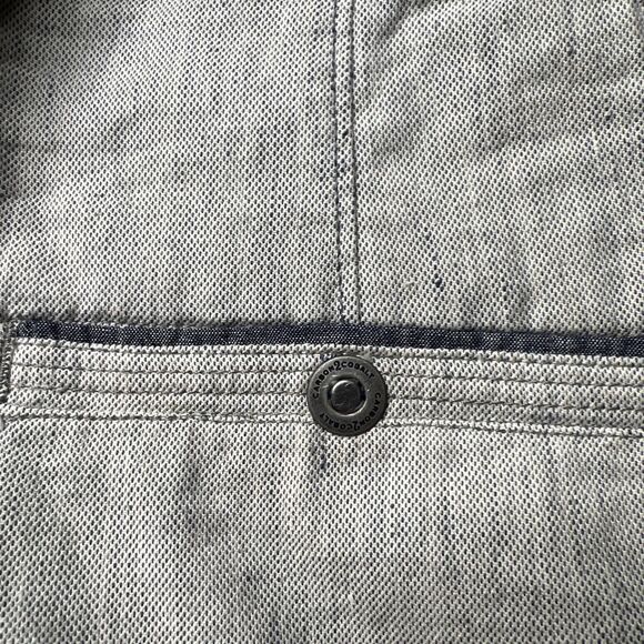 Carbon 2 Cobalt NWT Cargo Linen Blend Shorts Mens 34 Blue Mid Rise Stretch - Picture 8 of 9